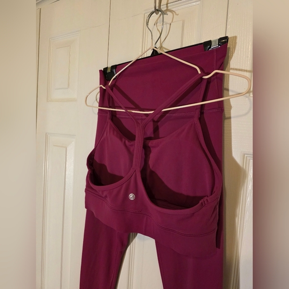 CRZ Yoga Super High Waist Butterluxe Magenta Purple Workout Set Both Medium - Picture 9 of 12